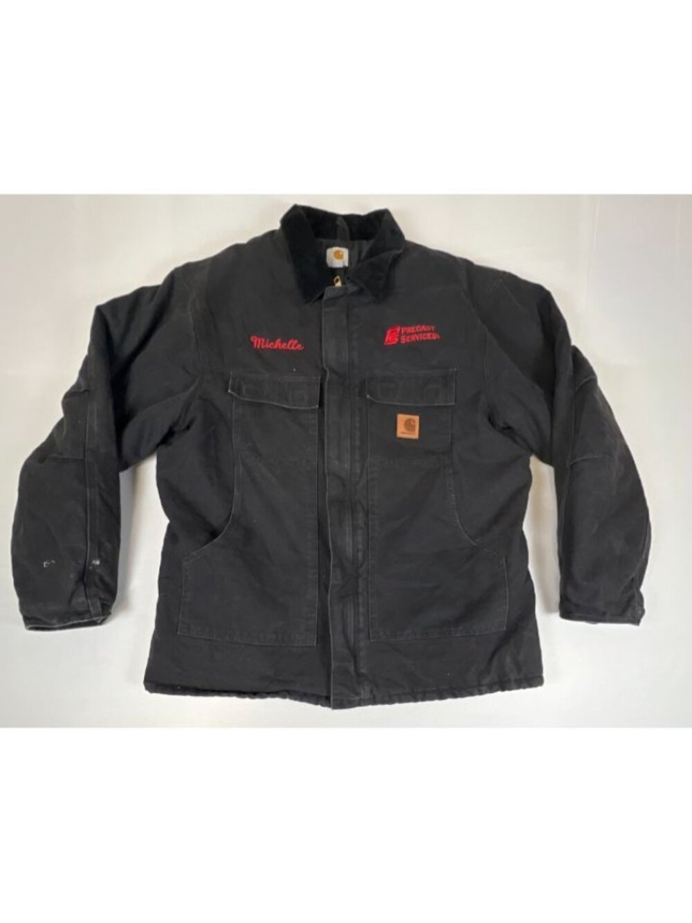 Vintage Carhartt C26 BLK Chore Coat Jacket XL Tall Black Workwear